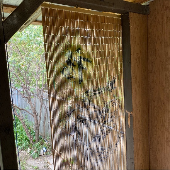 Vintage Bamboo Beaded Curtain dragon Asian design - Picture 3 of 8